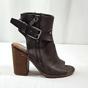 DV Dolce Vita Gray Slingback High Heel, Cutout Ankle Boots Size 8.5